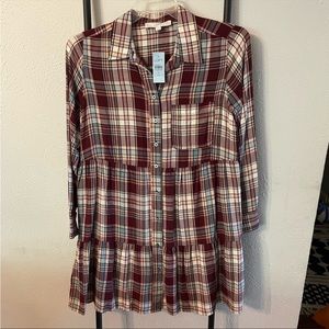 NWT LOFT Tiered Swing Dress Size Medium Petite